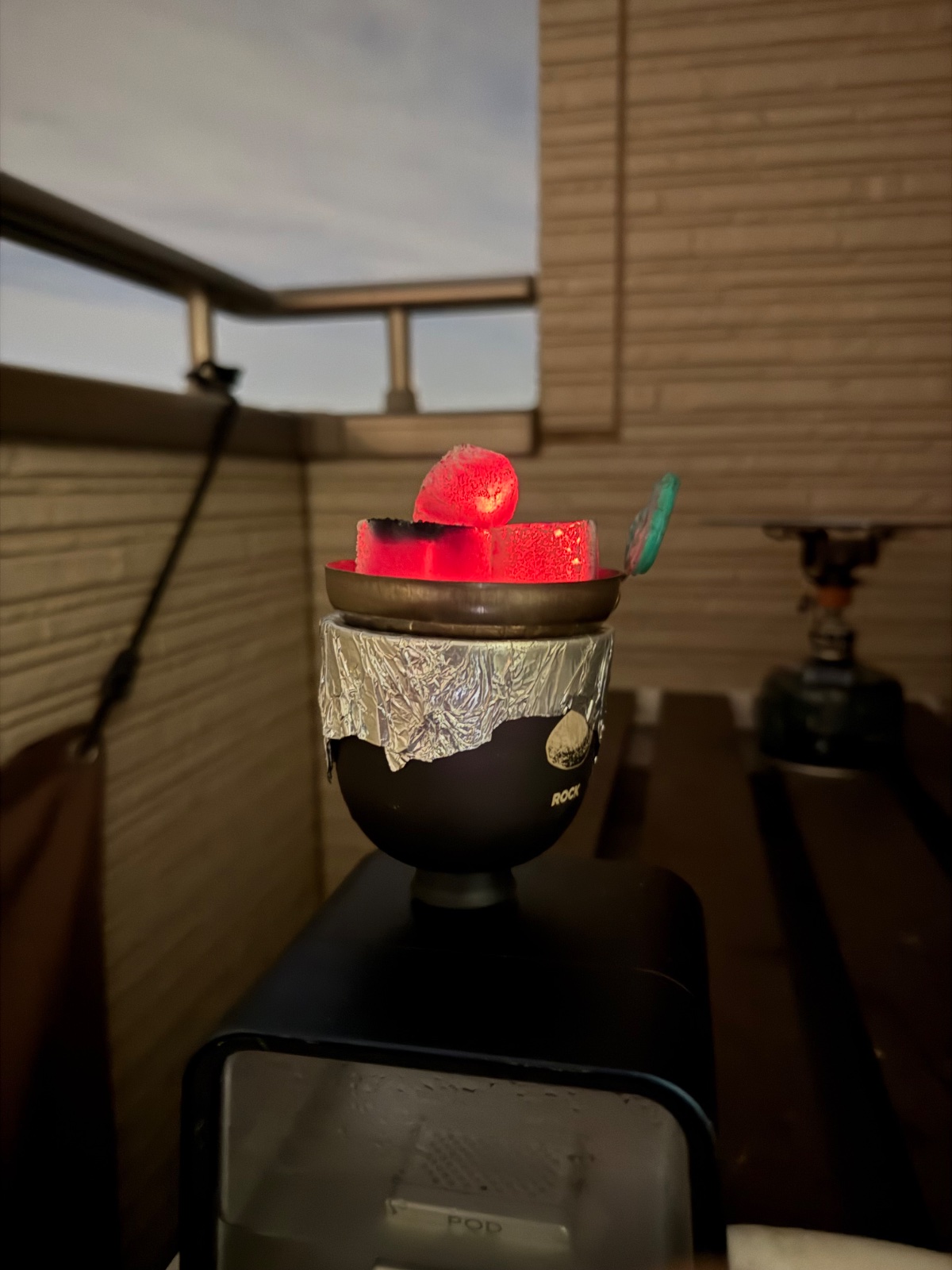 蒸らし時点まで消し炭使っての火力高めで