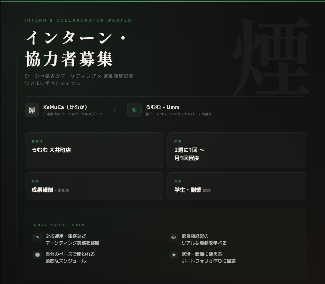 インターン・協力者募集